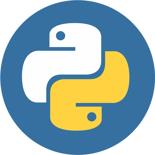 Python Programming Language Logo.